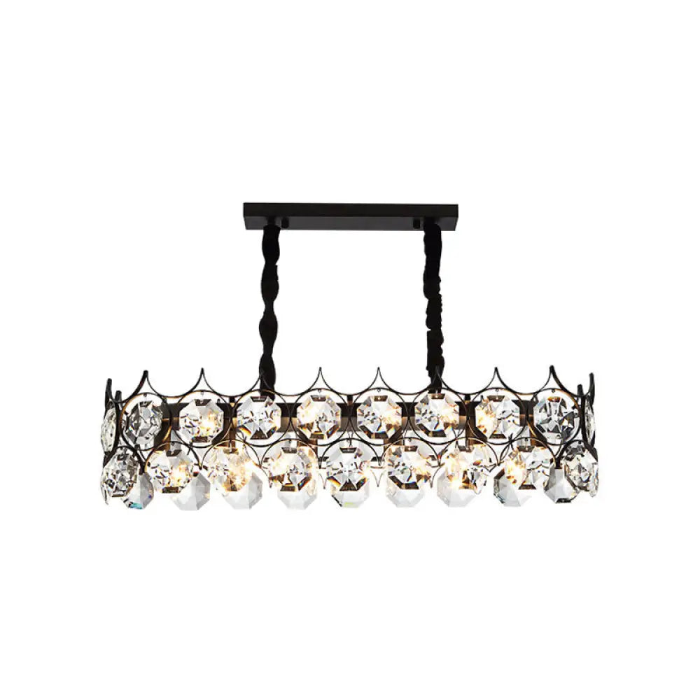 Chandeliers with Murano Glass for a High - End Artistic TouchChandeliers with Murano Glass for a High - End Artistic TouchModern Black Geometric Chandelier with Beveled Crystal Pendant Light for Living Room