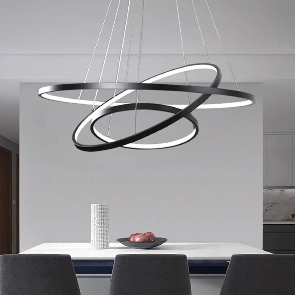 Chandeliers with Adjustable Arms for Directional LightingChandeliers with Adjustable Arms for Directional LightingAdjustable 3-Tier Circle Chandelier: Modern Metal LED Hanging Light for Bedrooms (Black/White)