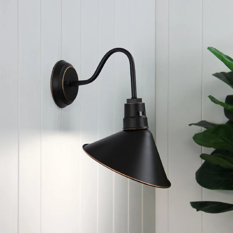 industrial Wall Light Washer in Black or Rubbed Bronze