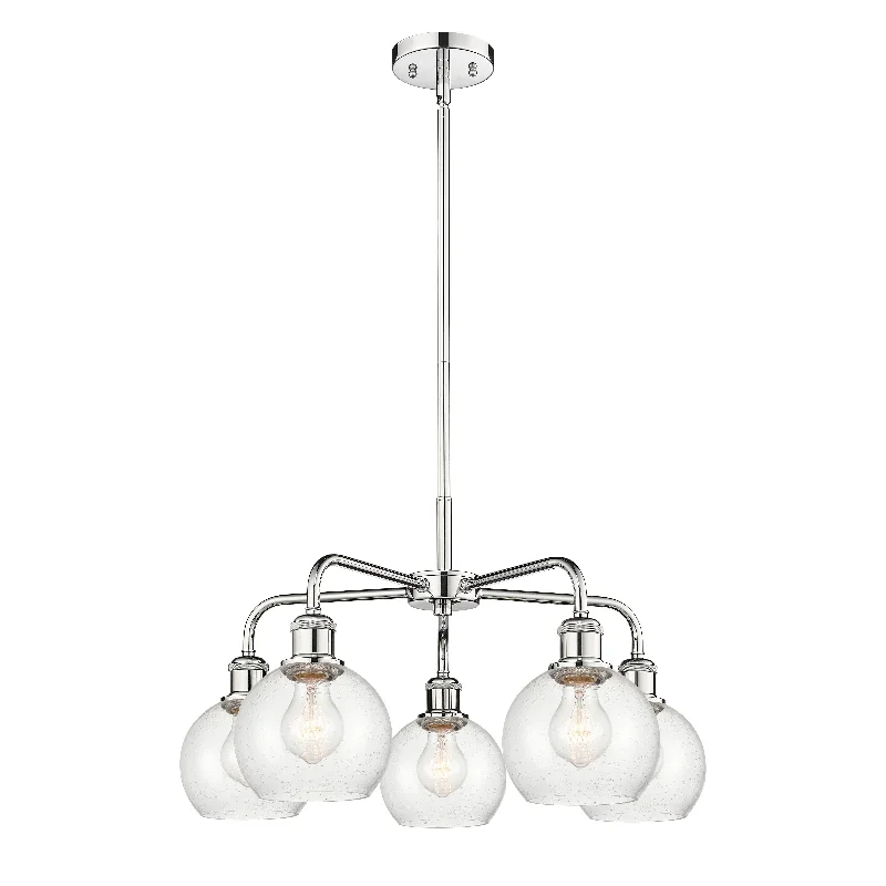 Chandeliers with Colored Glass for a Splash of ColorChandeliers with Colored Glass for a Splash of ColorInnovations Downtown Urban 516-5CR-PC-G124-6 Chandelier Light - Polished Chrome