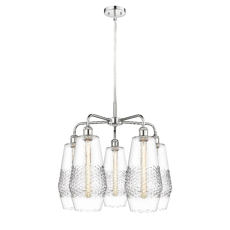 Minimalist Chandeliers for Sleek and Simple InteriorsMinimalist Chandeliers for Sleek and Simple InteriorsInnovations Downtown Urban 516-5CR-PC-G682-7 Chandelier Light - Polished Chrome