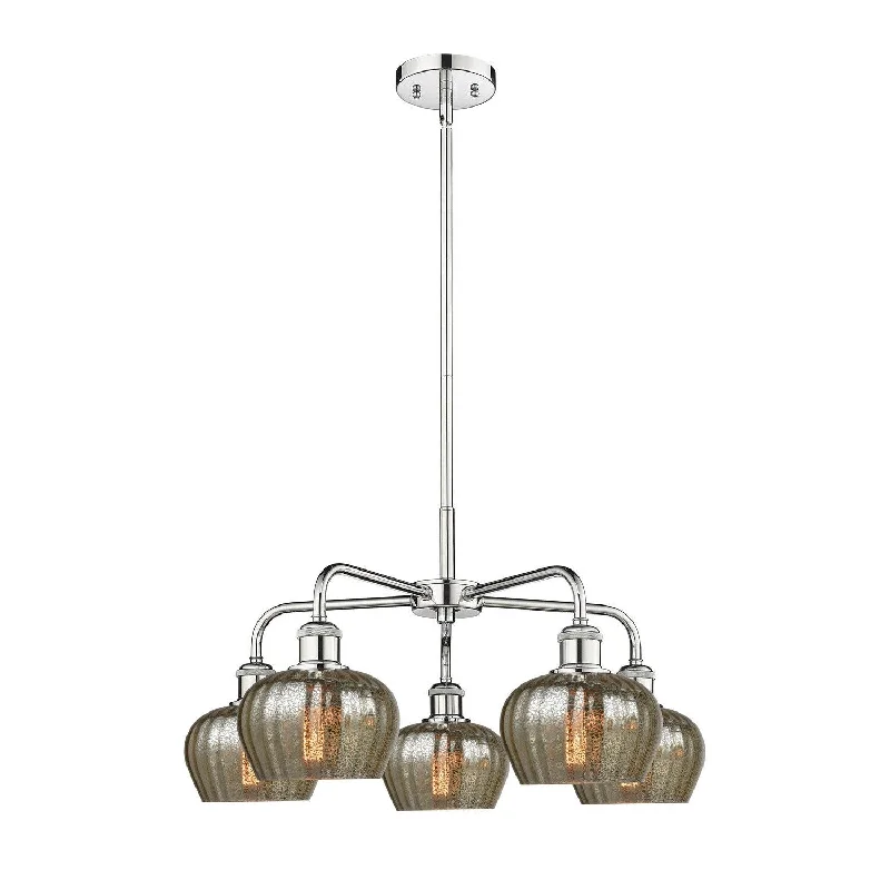 Chandeliers with Metal Frames in Silver FinishChandeliers with Metal Frames in Silver FinishInnovations Downtown Urban 516-5CR-PC-G96 Chandelier Light - Polished Chrome