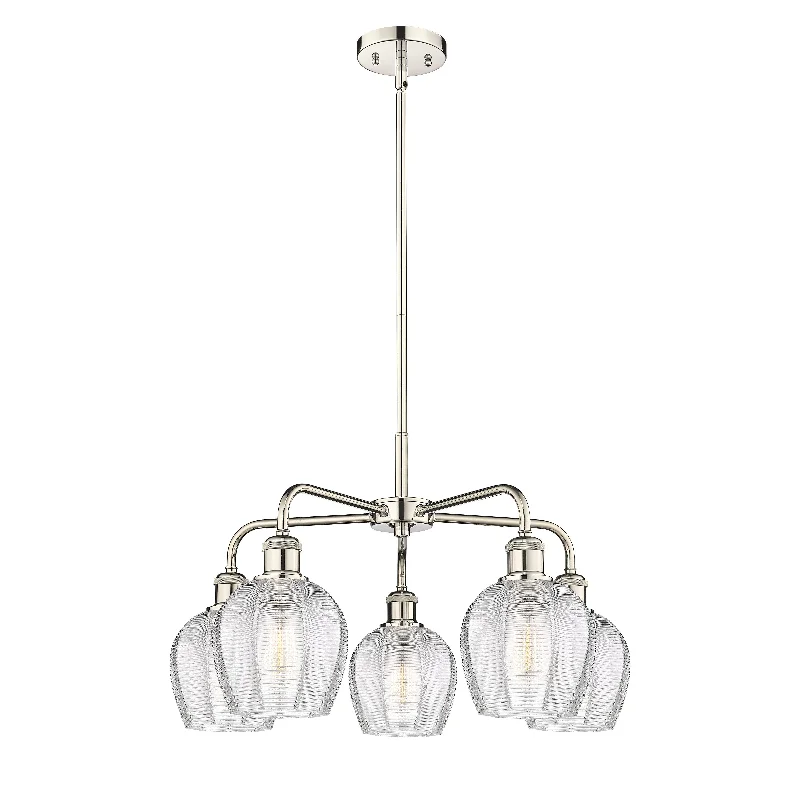 Chandeliers with Murano Glass for a High - End Artistic TouchChandeliers with Murano Glass for a High - End Artistic TouchInnovations Downtown Urban 516-5CR-PN-G462-6 Chandelier Light - Polished Nickel