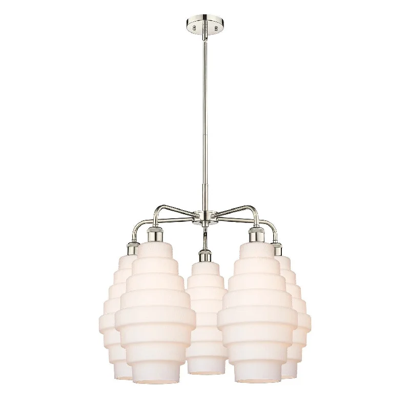 Chandeliers for Low Ceilings to Avoid OvercrowdingChandeliers for Low Ceilings to Avoid OvercrowdingInnovations Downtown Urban 516-5CR-PN-G671-8 Chandelier Light - Polished Nickel