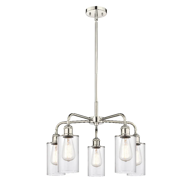 Chandeliers with Metal Frames in Black FinishChandeliers with Metal Frames in Black FinishInnovations Downtown Urban 516-5CR-PN-G802 Chandelier Light - Polished Nickel