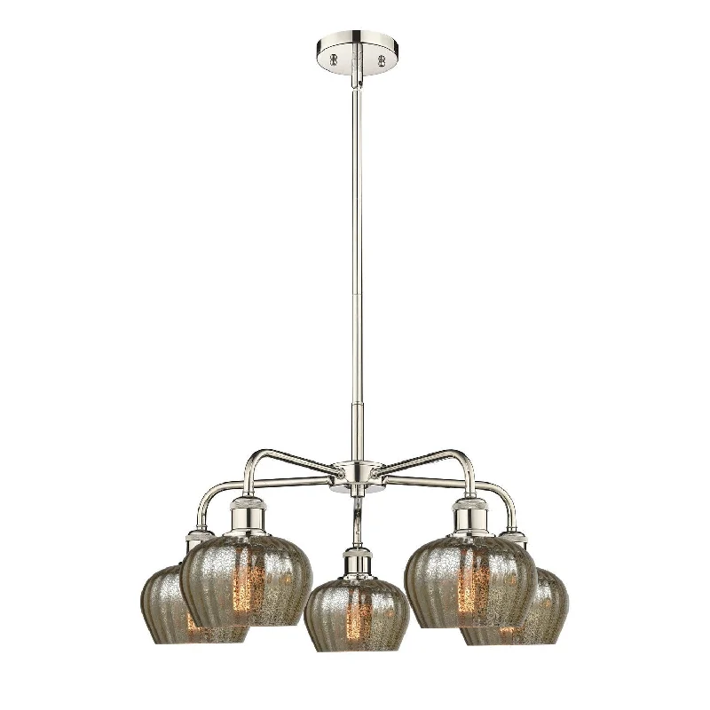 Victorian - Inspired Chandeliers with Ornate DetailsVictorian - Inspired Chandeliers with Ornate DetailsInnovations Downtown Urban 516-5CR-PN-G96 Chandelier Light - Polished Nickel