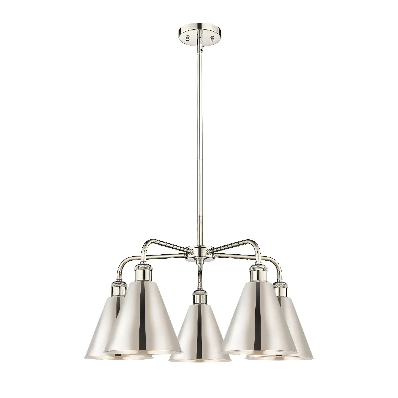 Incandescent Chandeliers for a Warm and Traditional GlowIncandescent Chandeliers for a Warm and Traditional GlowInnovations Downtown Urban 516-5CR-PN-MBC-8-PN Chandelier Light - Polished Nickel