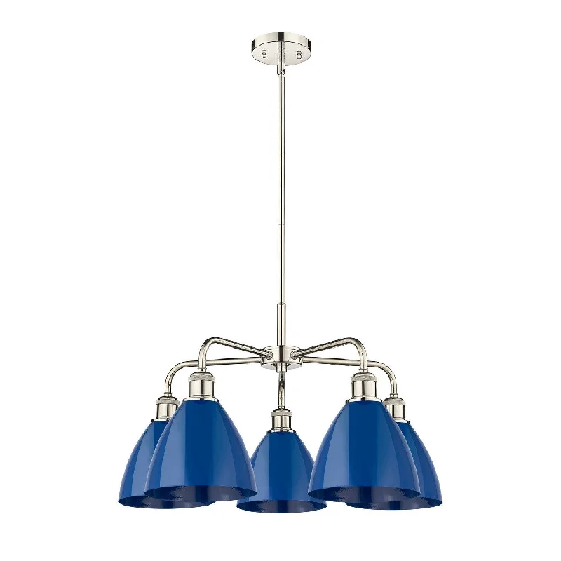 Chandeliers with Metal Frames in Copper FinishChandeliers with Metal Frames in Copper FinishInnovations Downtown Urban 516-5CR-PN-MBD-75-BL Chandelier Light - Polished Nickel