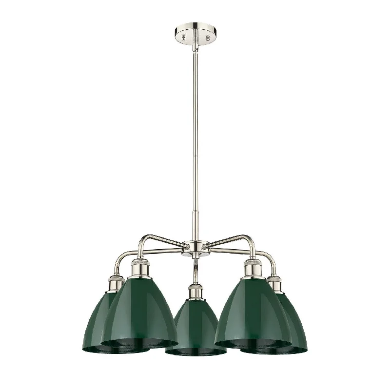 Chandeliers with Metal Frames in Bronze FinishChandeliers with Metal Frames in Bronze FinishInnovations Downtown Urban 516-5CR-PN-MBD-75-GR Chandelier Light - Polished Nickel