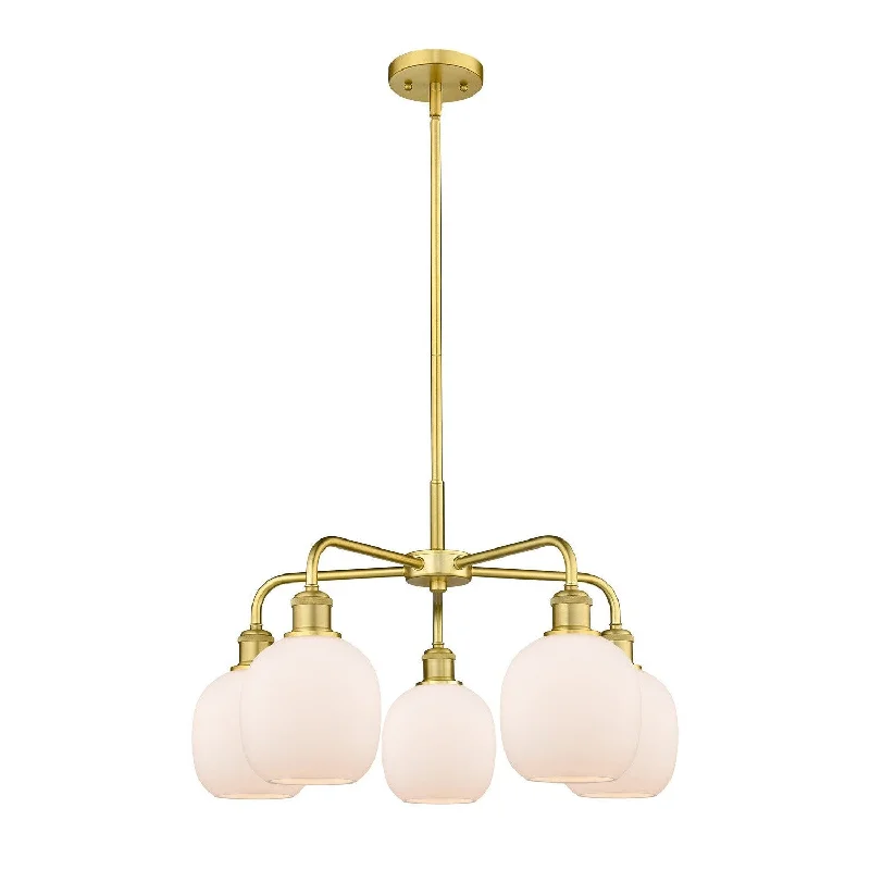 Traditional Brass Chandeliers for Classic InteriorsTraditional Brass Chandeliers for Classic InteriorsInnovations Downtown Urban 516-5CR-SG-G101 Chandelier Light - Satin Gold