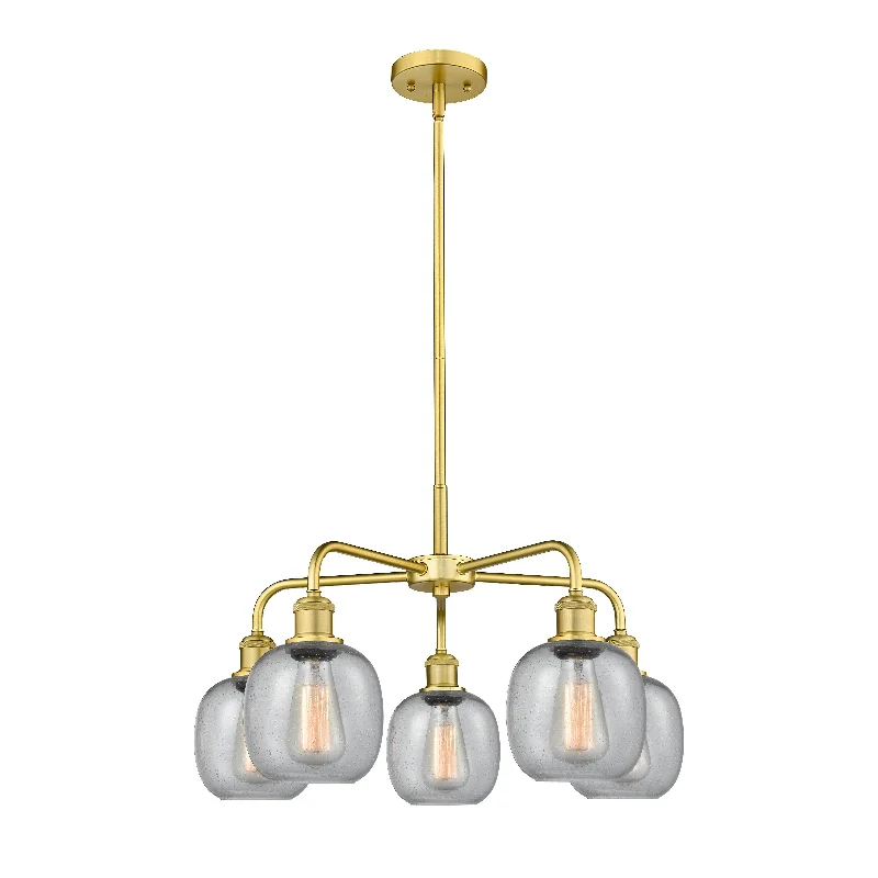 French Country Chandeliers with a Romantic AuraFrench Country Chandeliers with a Romantic AuraInnovations Downtown Urban 516-5CR-SG-G104 Chandelier Light - Satin Gold