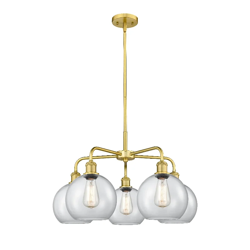 Chandeliers with Murano Glass for a High - End Artistic TouchChandeliers with Murano Glass for a High - End Artistic TouchInnovations Downtown Urban 516-5CR-SG-G122-8 Chandelier Light - Satin Gold