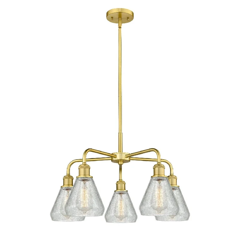 Chandeliers for High Ceilings to Fill Vertical SpaceChandeliers for High Ceilings to Fill Vertical SpaceInnovations Downtown Urban 516-5CR-SG-G275 Chandelier Light - Satin Gold