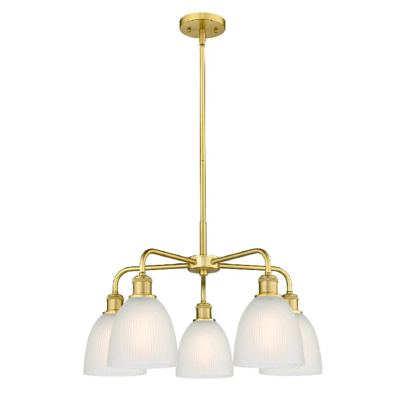 Industrial Iron Chandeliers for Loft - Inspired SpacesIndustrial Iron Chandeliers for Loft - Inspired SpacesInnovations Downtown Urban 516-5CR-SG-G381 Chandelier Light - Satin Gold