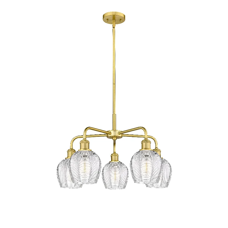 French Country Chandeliers with a Romantic AuraFrench Country Chandeliers with a Romantic AuraInnovations Downtown Urban 516-5CR-SG-G462-6 Chandelier Light - Satin Gold