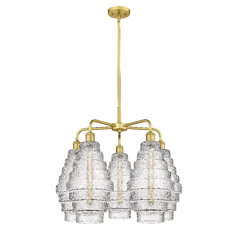 Minimalist Chandeliers for Sleek and Simple InteriorsMinimalist Chandeliers for Sleek and Simple InteriorsInnovations Downtown Urban 516-5CR-SG-G672-8 Chandelier Light - Satin Gold