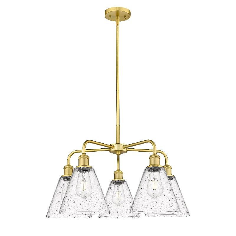 Chandeliers with Metal Frames in Silver FinishChandeliers with Metal Frames in Silver FinishInnovations Downtown Urban 516-5CR-SG-GBC-84 Chandelier Light - Satin Gold