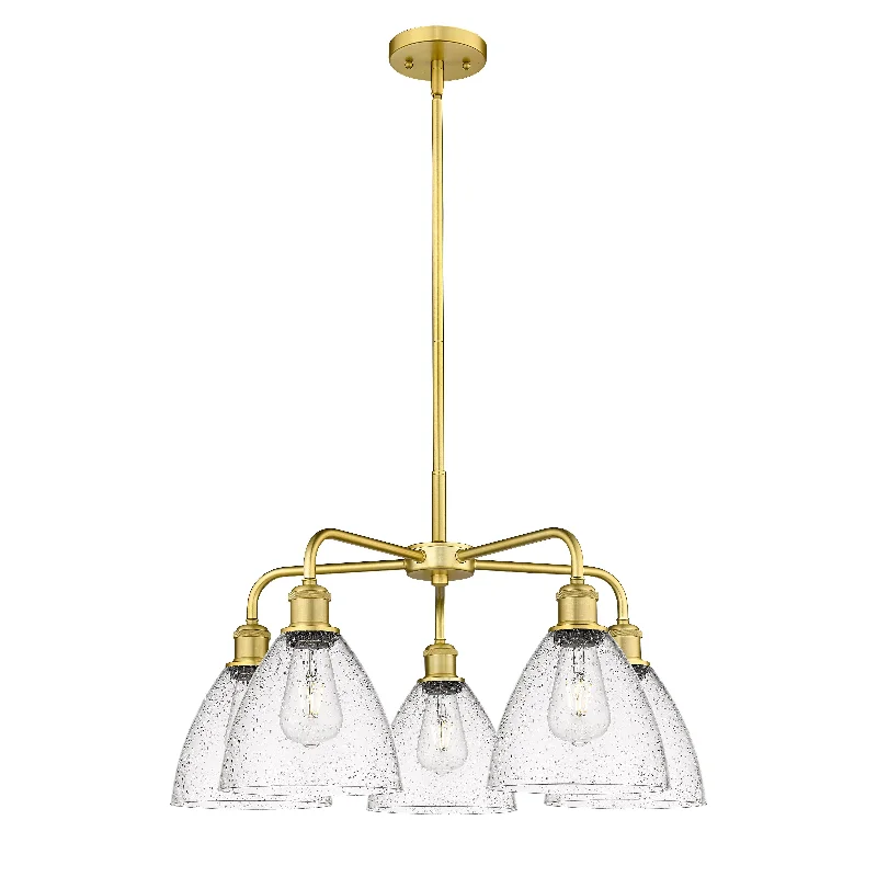 Chandeliers with Metal Frames in Bronze FinishChandeliers with Metal Frames in Bronze FinishInnovations Downtown Urban 516-5CR-SG-GBD-754 Chandelier Light - Satin Gold