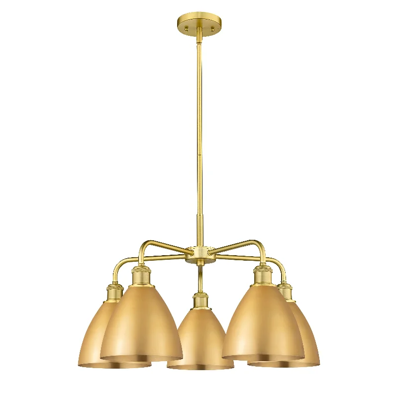 Bohemian - Style Beaded Chandeliers for Eclectic DecorBohemian - Style Beaded Chandeliers for Eclectic DecorInnovations Downtown Urban 516-5CR-SG-MBD-75-SG Chandelier Light - Satin Gold