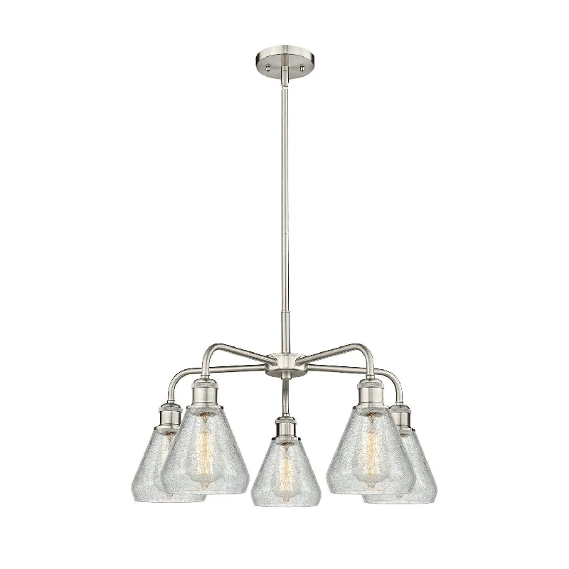 Bohemian - Style Beaded Chandeliers for Eclectic DecorBohemian - Style Beaded Chandeliers for Eclectic DecorInnovations Downtown Urban 516-5CR-SN-G275 Chandelier Light - Satin Nickel