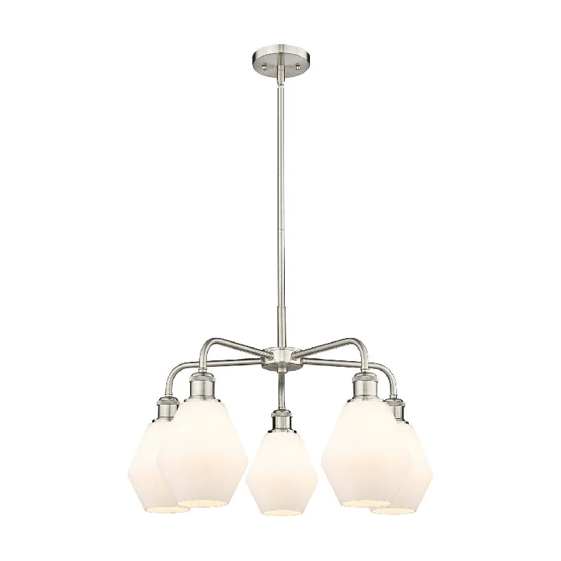 Chandeliers with Metal Frames in Bronze FinishChandeliers with Metal Frames in Bronze FinishInnovations Downtown Urban 516-5CR-SN-G651-6 Chandelier Light - Satin Nickel