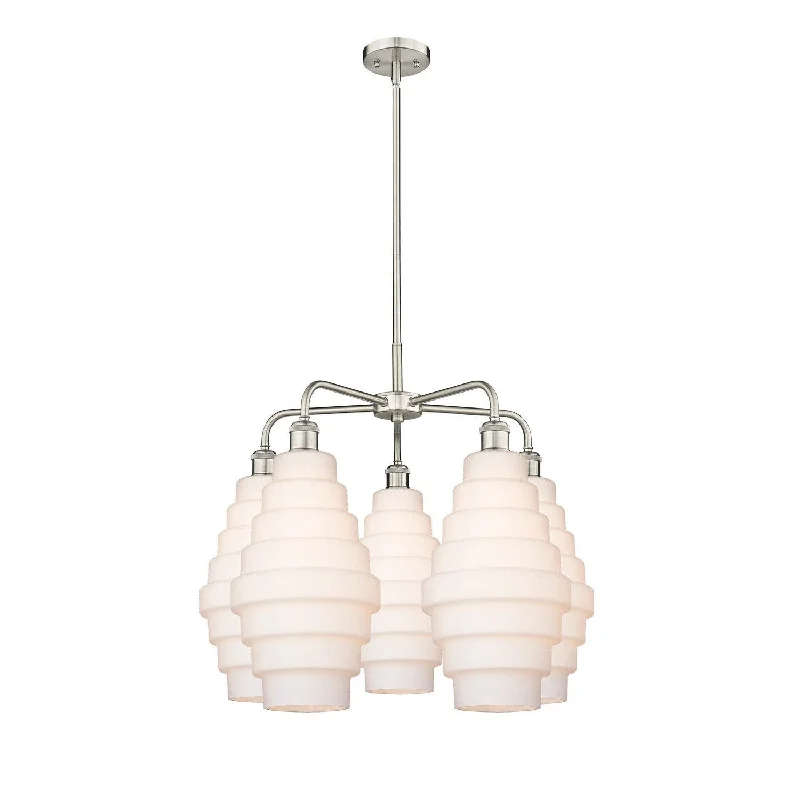 Minimalist Chandeliers for Sleek and Simple InteriorsMinimalist Chandeliers for Sleek and Simple InteriorsInnovations Downtown Urban 516-5CR-SN-G671-8 Chandelier Light - Satin Nickel