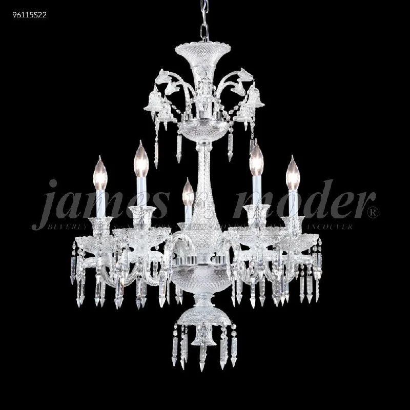 Modern Crystal Chandeliers for Contemporary HomesModern Crystal Chandeliers for Contemporary HomesJames R. Moder 96115S22 Five Light Chandelier Le Chateau Silver - One Size