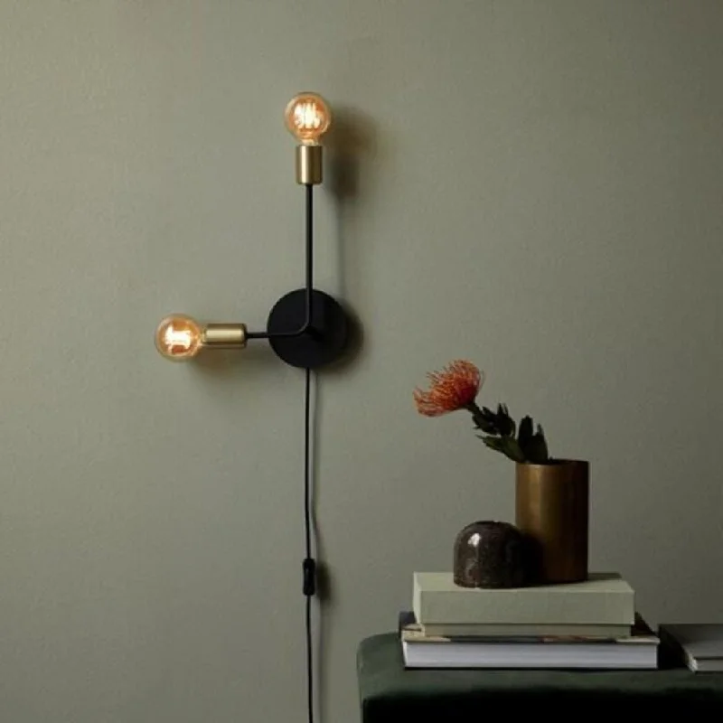 Josefine Indoor Wall Light 2Lt in Matt Black