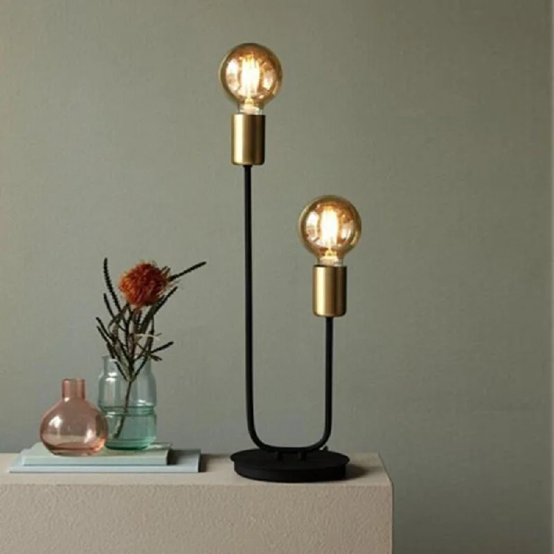 Josefine Table Lamp 2Lt in Matt Black