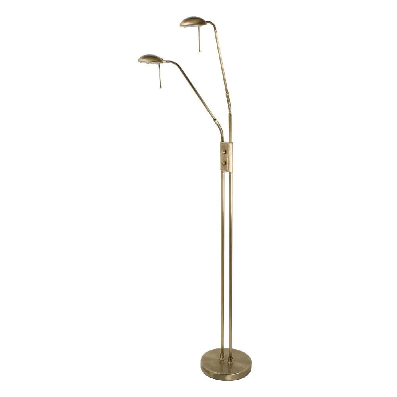 Juma Brass Twin Floor Lamp