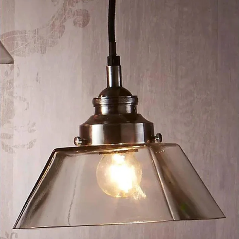 Industrial Lighting for Metal Fabrication ShopsKent Pendant Light 1x40w E27 in Antique Silver Emac and Lawton Lighting - ELPIM58064AS