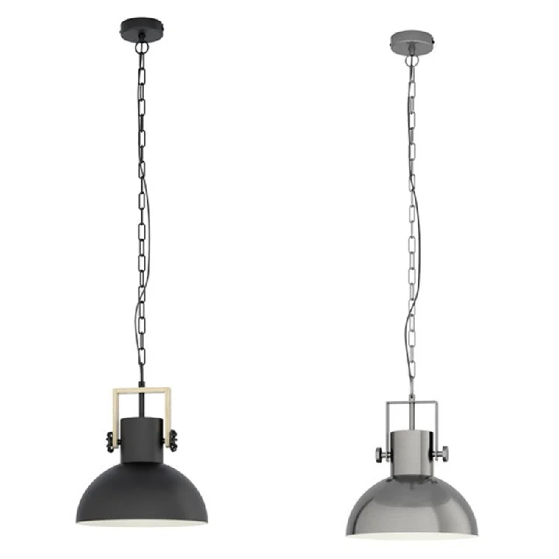 Lubenham Pendant Light in Black or Antique Nickel