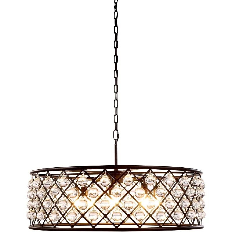 Chandeliers with Metal Frames in Copper FinishChandeliers with Metal Frames in Copper FinishMadison 8 light Matte Black Chandelier Clear Royal Cut Crystal - One Size