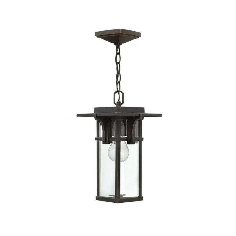 Waterproof Industrial Lighting for Wet AreasManhattan 1lLt Chain Lantern E27 in Oil Rubbed Bronze Elstead Lighting - ELS.HK-MANHATTAN8-S