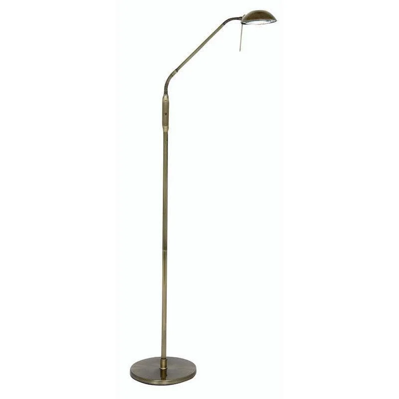 Metis Antique Brass Floor Reading Lamp