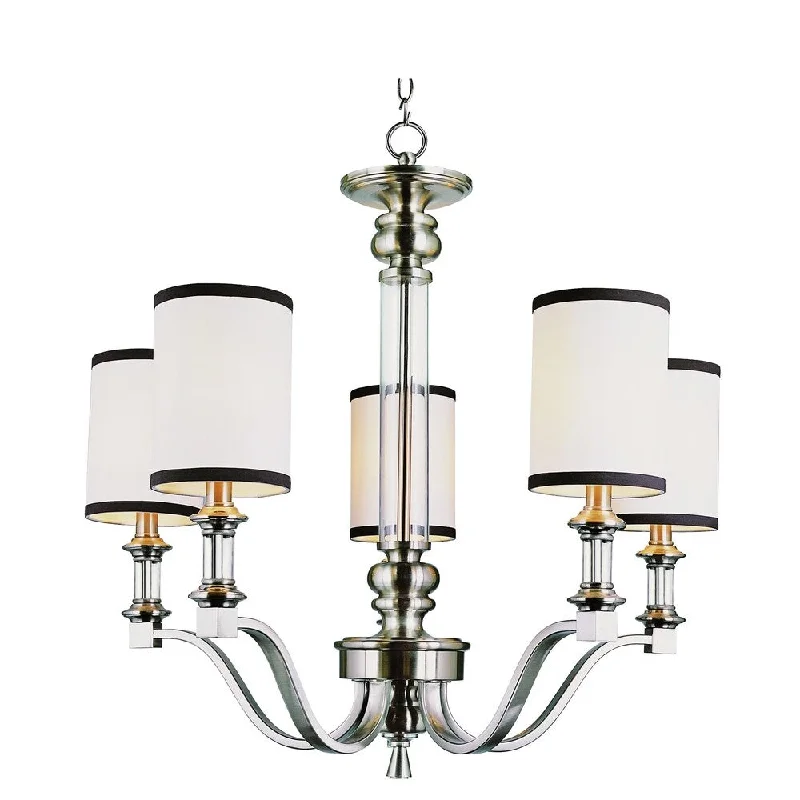 Chandeliers with Metal Frames in Black FinishChandeliers with Metal Frames in Black FinishMontclair Brushed Nickel 5-light Chandelier
