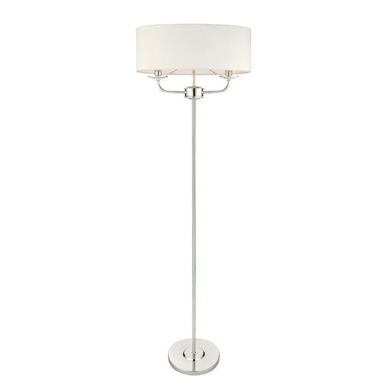 Nixon Bright Nickel Floor Lamp