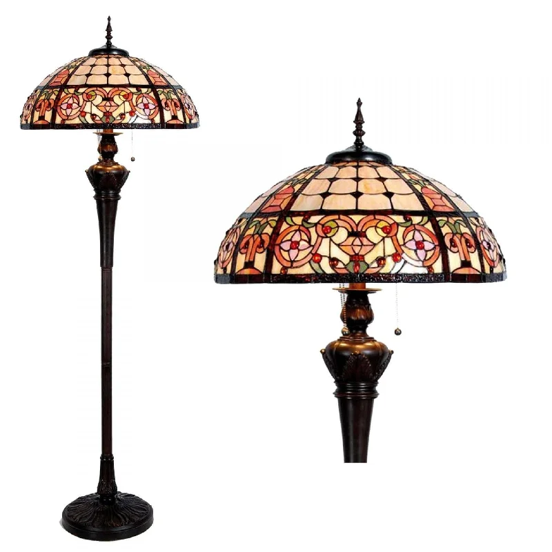 Industrial Style Floor Lamp with Exposed Bulbs for Loft ApartmentsNorfolk Tiffany Floor Lamp - Tiffany Lighting Direct