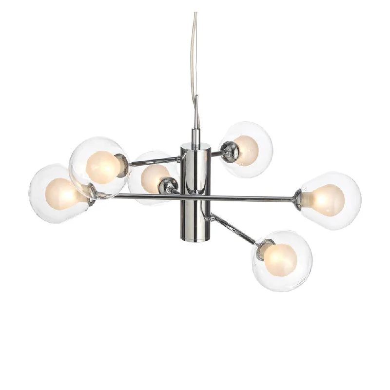 Oaks Harren 6 Light Chrome Ceiling Pendant