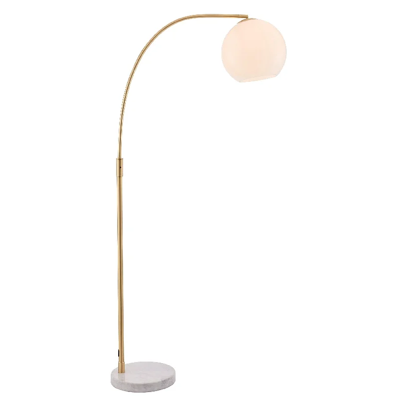 Otto Modern Brass Arc Floor Lamp