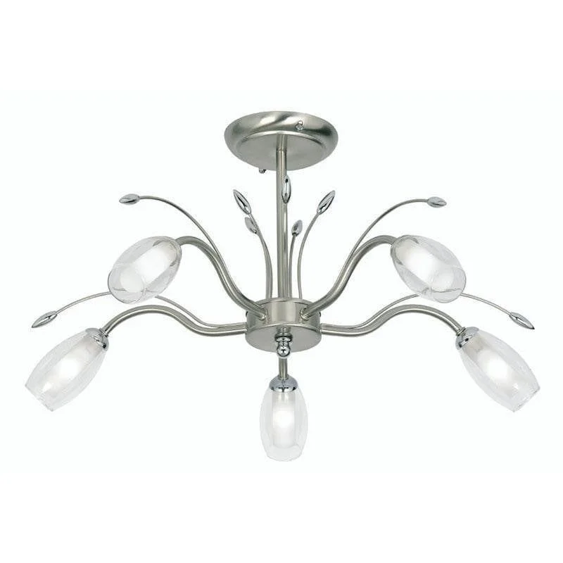 Wood Floor Lamp with Natural Grain for a Warm and Organic FeelPandora 5 Light Antique Chrome Semi Flush Ceiling Light Wood Floor Lamp with Natural Grain for a Warm and Organic FeelPandora 5 Light Antique Chrome Semi Flush Ceiling Light