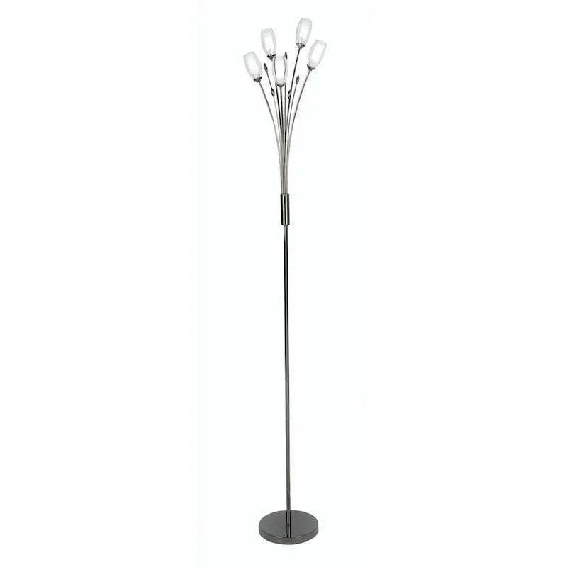 Pandora Mirror Black Floor Lamp