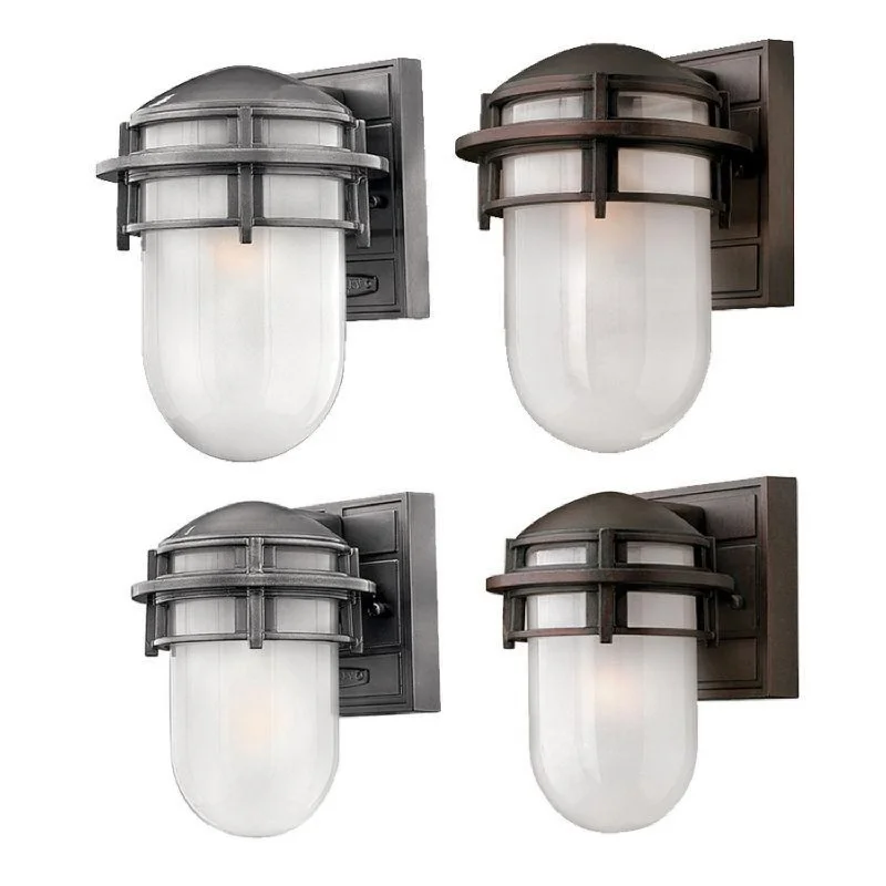 Industrial Lighting for Printing Press FacilitiesReef Mini/Small Wall Lantern E27 in Hematite and Victorian Bronze Elstead Lighting - ELS.HK-REEF-MINI, ELS.HK-REEF-SM