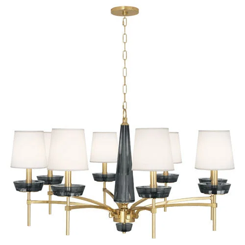 Chandeliers with Metal Frames in Bronze FinishChandeliers with Metal Frames in Bronze FinishEight Light Chandelier