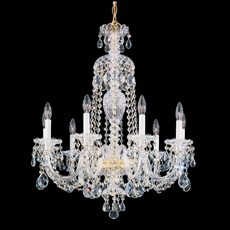Chandeliers with Metal Frames in Gold FinishChandeliers with Metal Frames in Gold FinishNine Light Chandelier