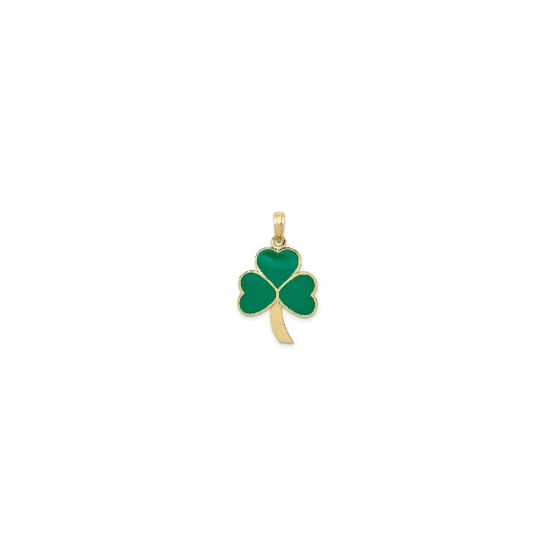 Shamrock Enameled Pendant (10K)