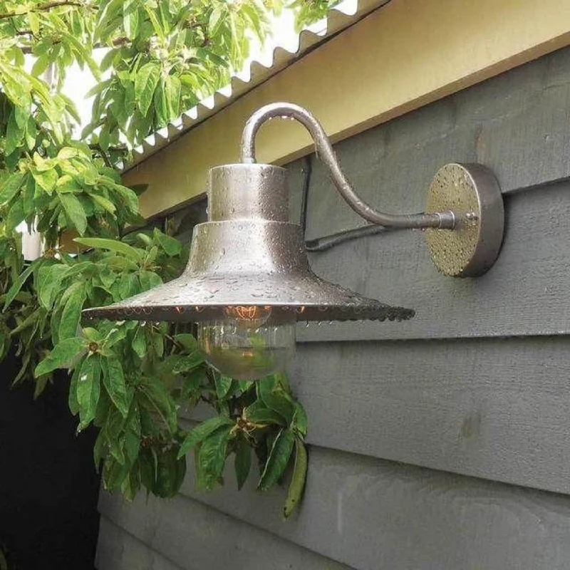 Sheldon Wall Lantern in Antique Nickel/Brass/Verdigris E27 IP44 Elstead Lighting - ELS.SHELDON