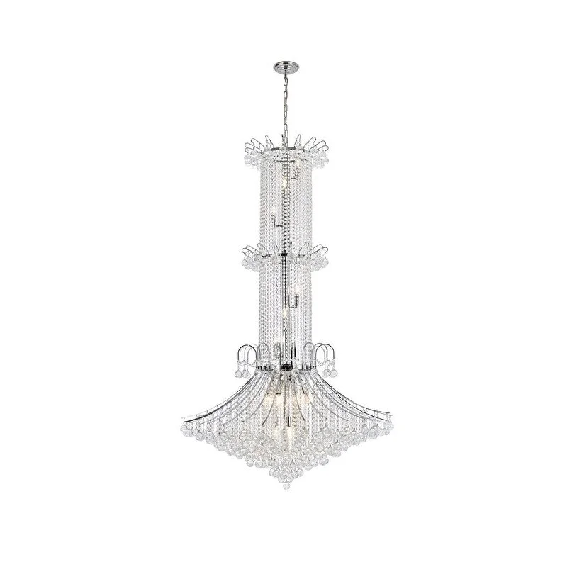 Chandeliers with Adjustable Arms for Directional LightingChandeliers with Adjustable Arms for Directional LightingToureg 20 light Chrome Chandelier Clear Elegant Cut Crystal - Exact Size
