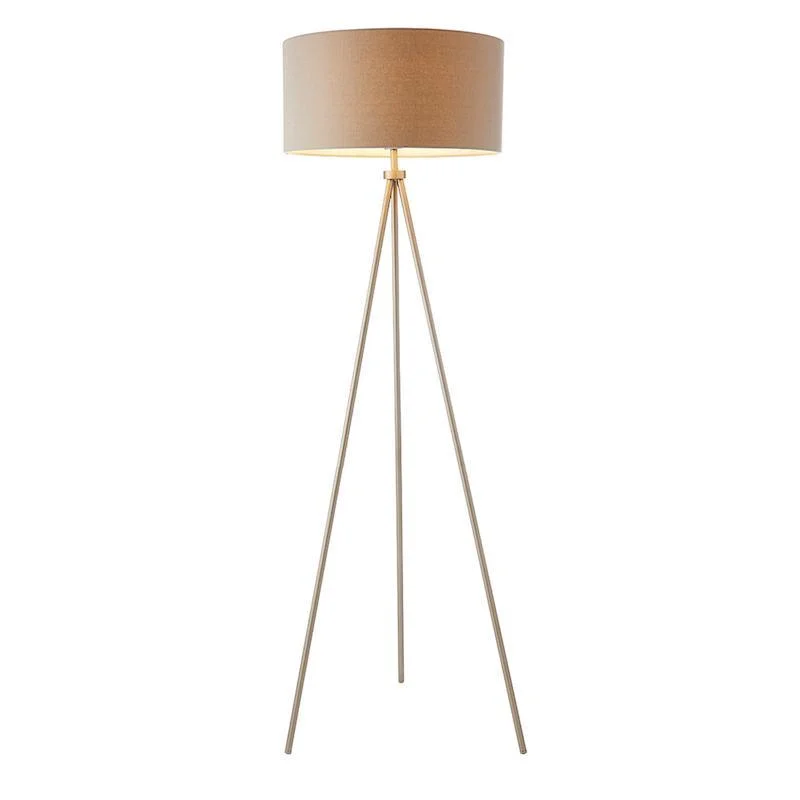 Tri  Nickel Tripod Floor Lamp