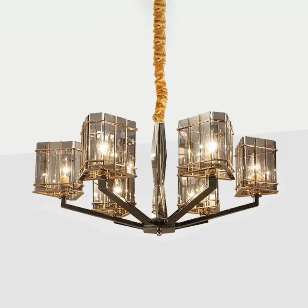 Chandeliers with Frosted Glass for a Softer Light DiffusionChandeliers with Frosted Glass for a Softer Light DiffusionBlack Smoked Glass Triangle Chandelier Light for Simplicity and Elegance in Living Room - Pendant Light Fixture